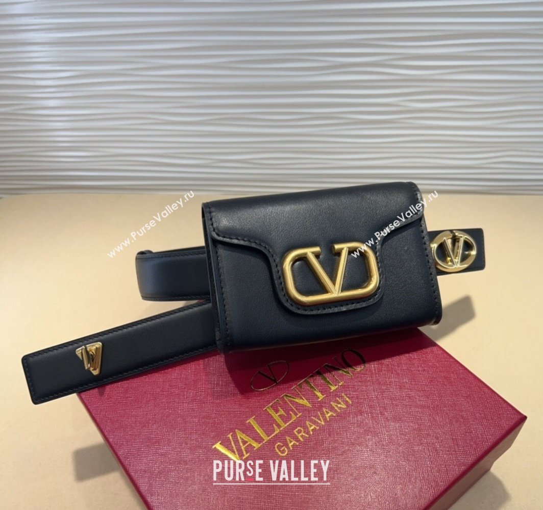 Valentino VLogo Signature Leather Belt Black 2025 (99-250317054)