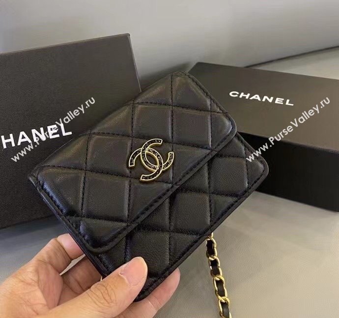 Chanel Lambskin Belt Bag Chain Mini bag Black 2025 0317 (99-250317036)