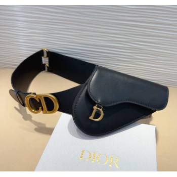 Dior Saddle Black Leather Belt Bag with Pouch 2025 (99-250317056)