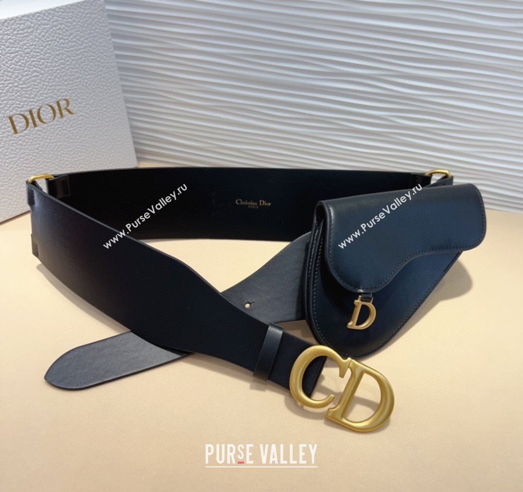 Dior Saddle Black Leather Belt Bag with Pouch 2025 (99-250317056)