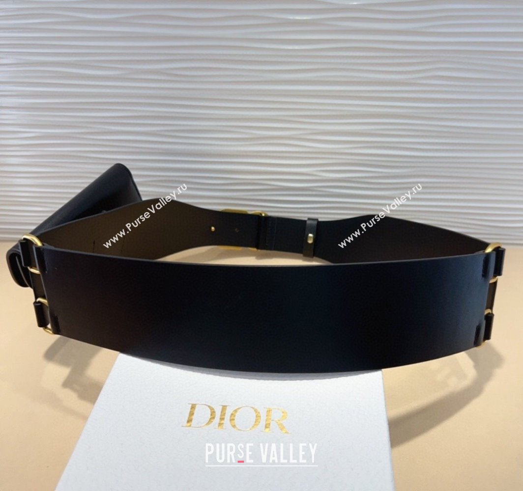 Dior Saddle Black Leather Belt Bag with Pouch 2025 (99-250317056)