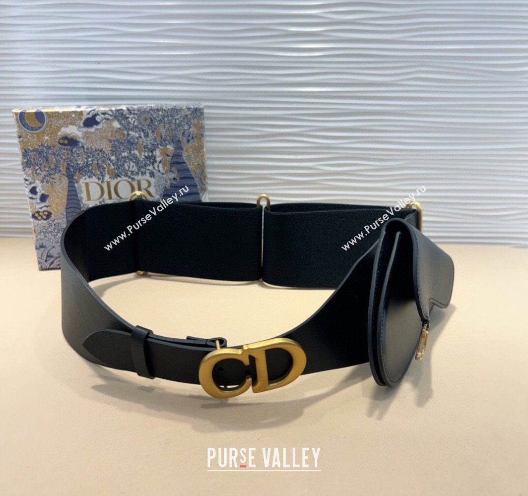 Dior Saddle Black Belt Bag with Pouch in Leather and Stretch 2025 (99-250317057)