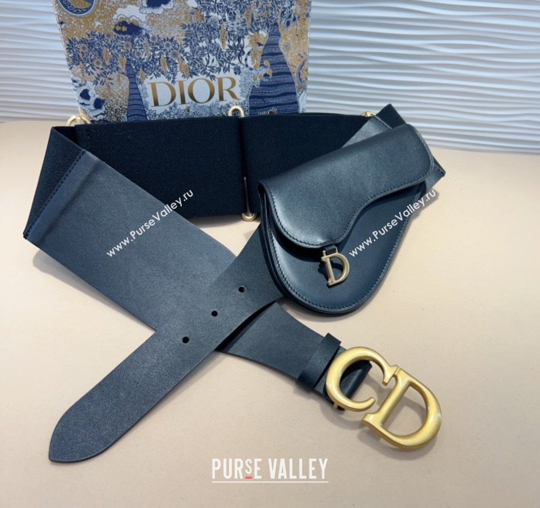 Dior Saddle Black Belt Bag with Pouch in Leather and Stretch 2025 (99-250317057)