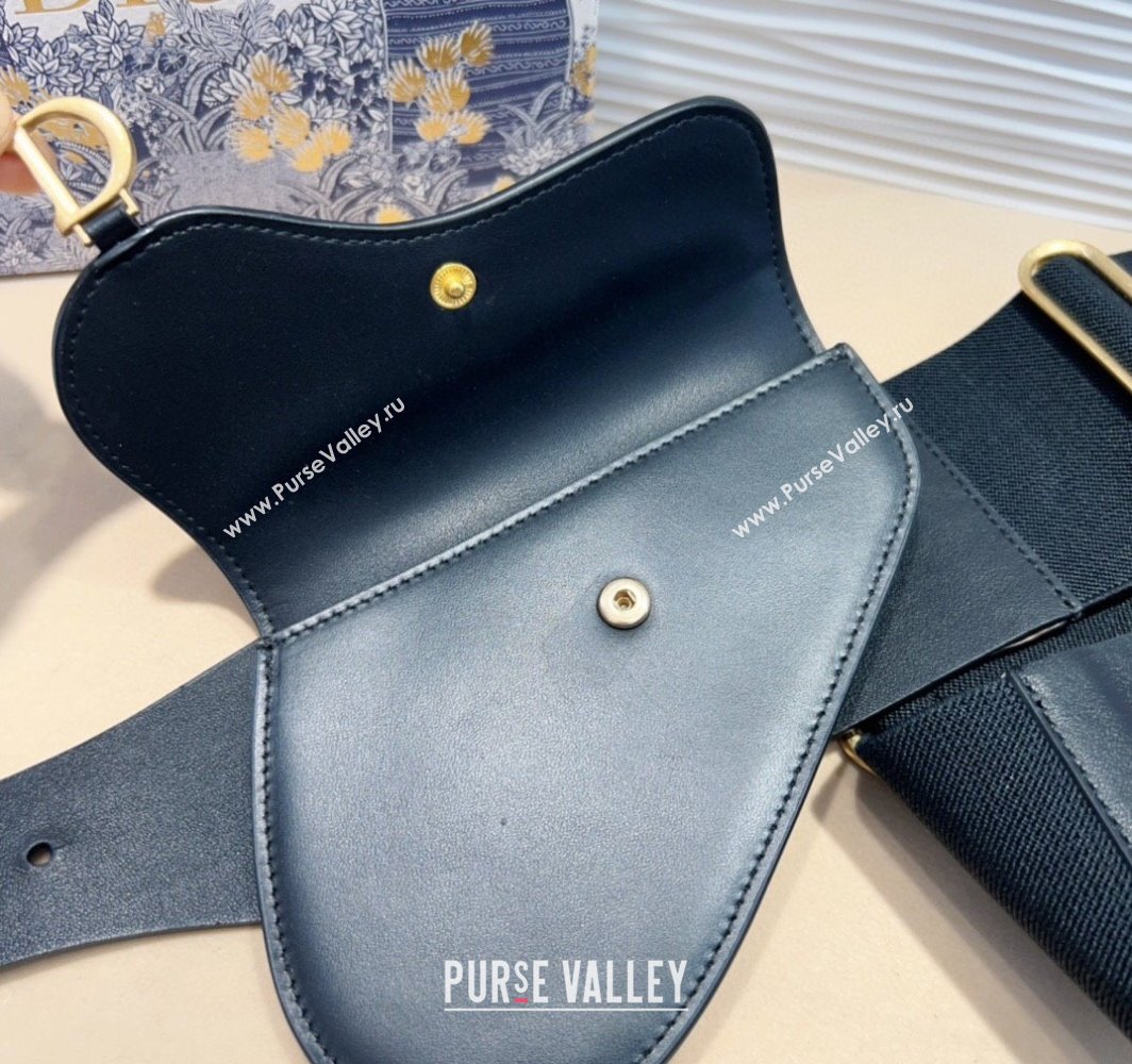 Dior Saddle Black Belt Bag with Pouch in Leather and Stretch 2025 (99-250317057)