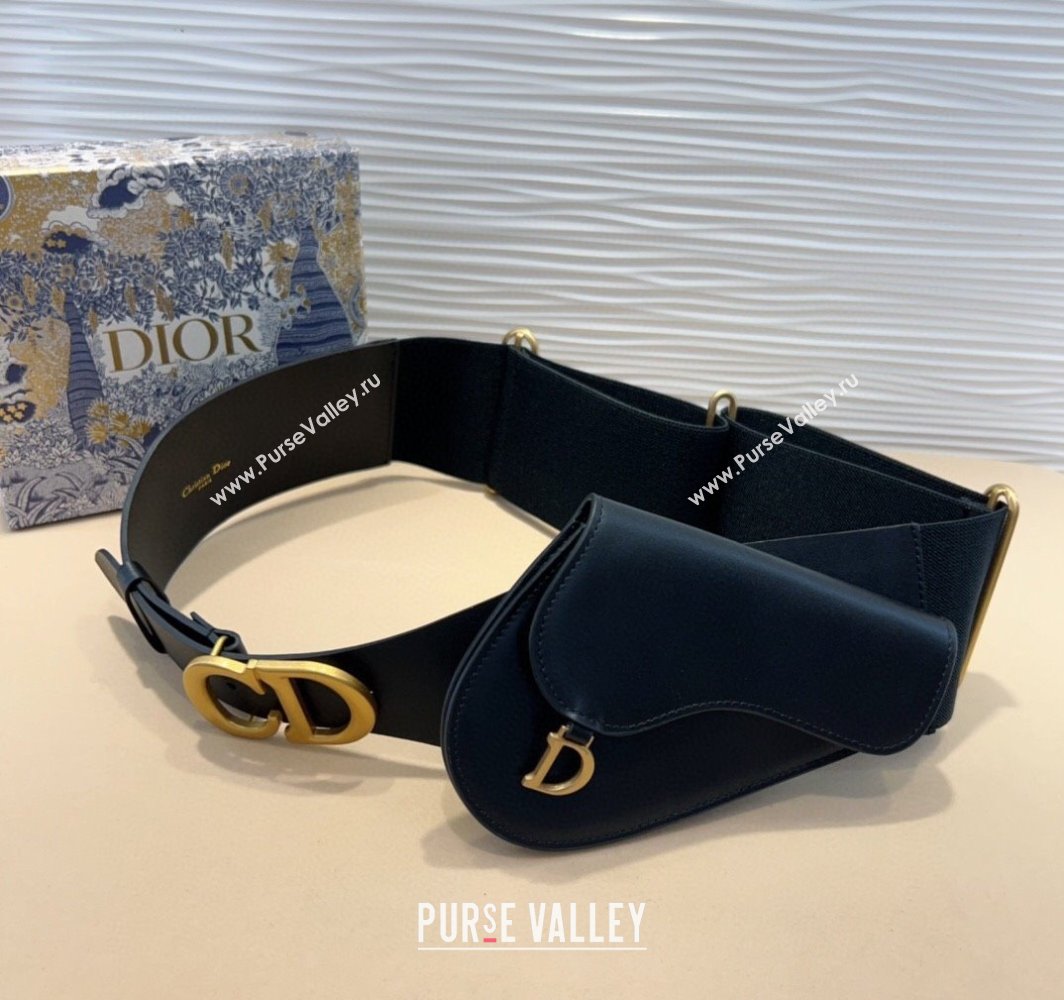 Dior Saddle Black Belt Bag with Pouch in Leather and Stretch 2025 (99-250317057)