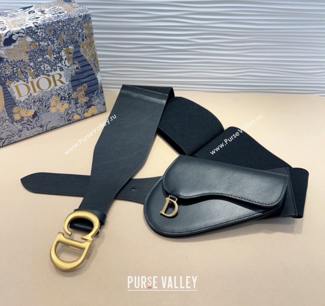 Dior Saddle Black Belt Bag with Pouch in Leather and Stretch 2025 (99-250317057)