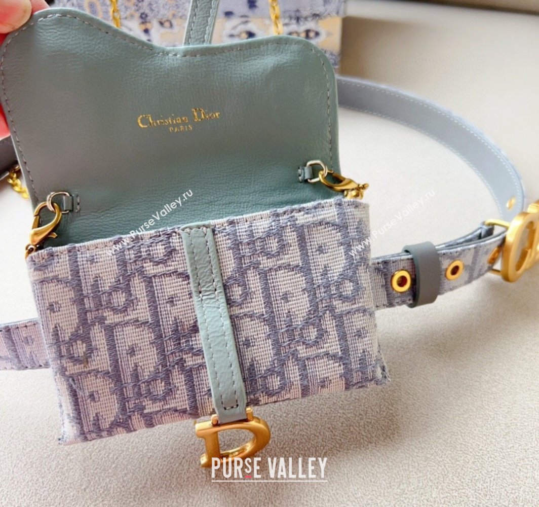 Dior Oblique Card Wallet Belt Bag Mini bag Grey 2025 0317 (99-250317041)