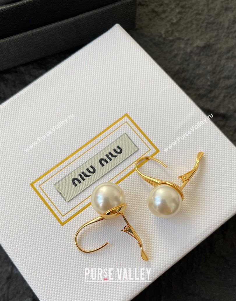 Celine Pearl Earrings White/Gold 2025 0320 (YF-250320035)