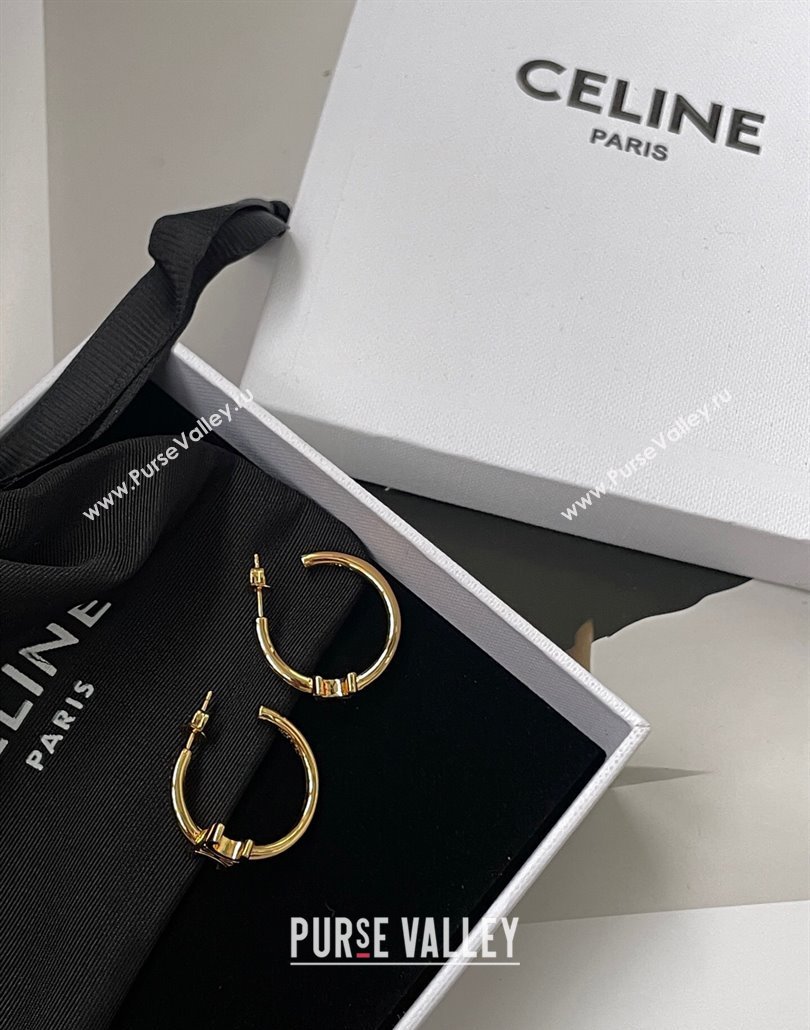 Celine Hoop Earrings Gold 2025 0320 (YF-250320015)