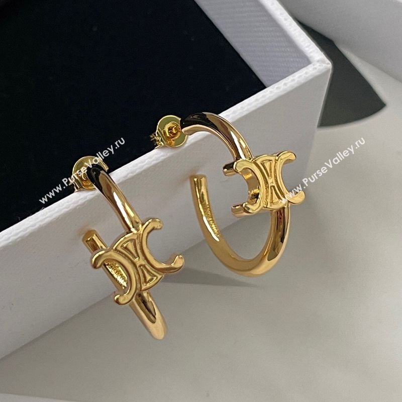Celine Hoop Earrings Gold 2025 0320 (YF-250320015)
