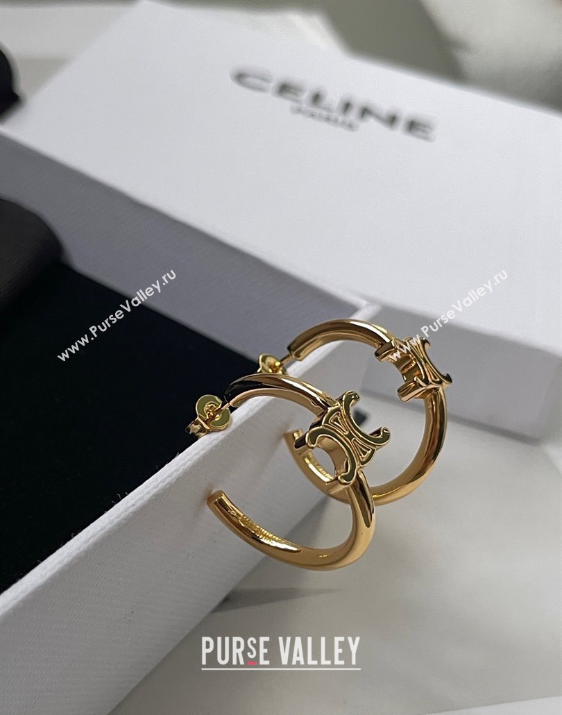 Celine Hoop Earrings Gold 2025 0320 (YF-250320015)