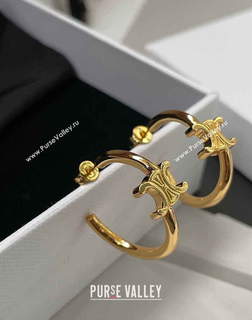 Celine Hoop Earrings Gold 2025 0320 (YF-250320015)