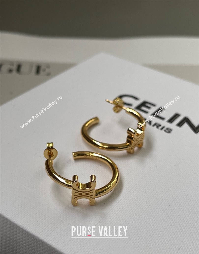 Celine Hoop Earrings Gold 2025 0320 (YF-250320015)