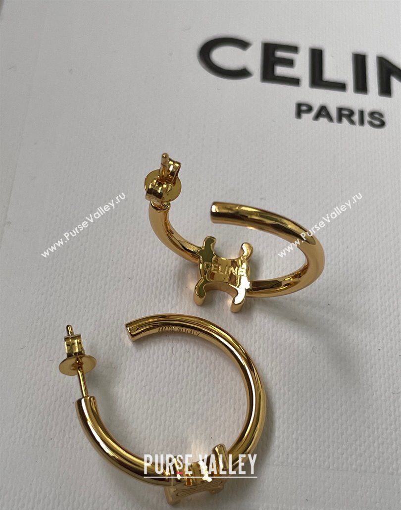 Celine Hoop Earrings Gold 2025 0320 (YF-250320015)