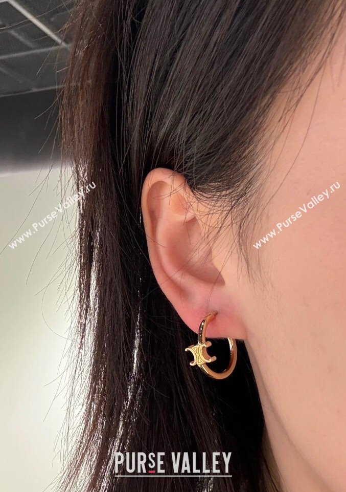 Celine Hoop Earrings Gold 2025 0320 (YF-250320015)