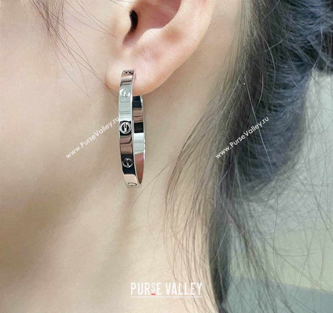 Cartier LOVE Hoop Earrings , Large Model Rose Gold 2025 0320 (YF-250320121)