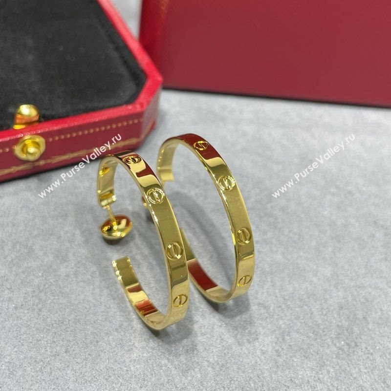 Cartier LOVE Hoop Earrings , Large Model Yellow Gold 2025 0320 (YF-250320120)