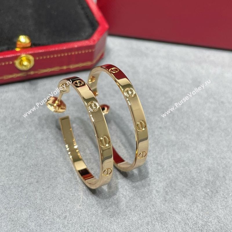 Cartier LOVE Hoop Earrings , Large Model Rose Gold 2025 0320 (YF-250320121)