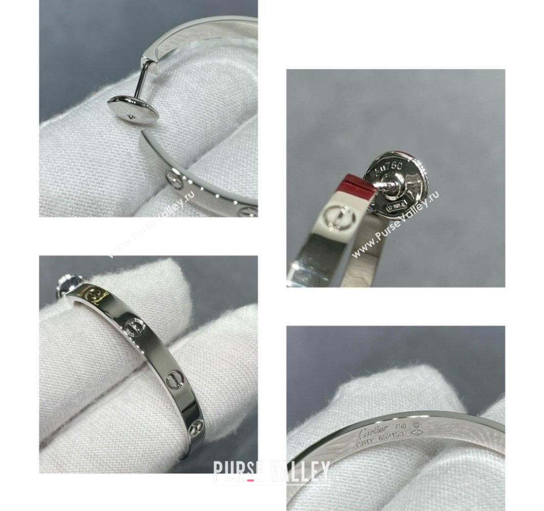 Cartier LOVE Hoop Earrings , Large Model Silver 2025 0320 (YF-250320119)