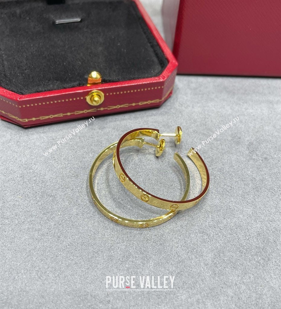 Cartier LOVE Hoop Earrings , Large Model Yellow Gold 2025 0320 (YF-250320120)