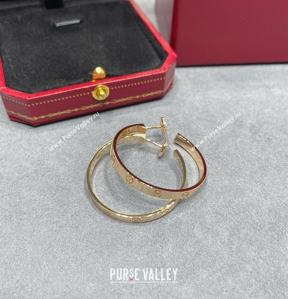Cartier LOVE Hoop Earrings , Large Model Rose Gold 2025 0320 (YF-250320121)