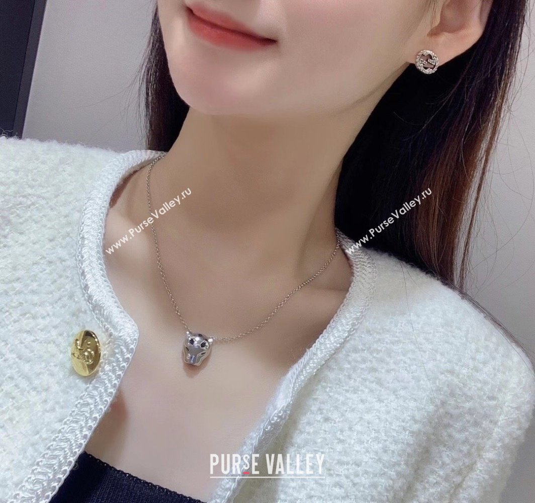 Cartier Panthere de Cartier Pendant Necklace Silver/Gold 2025 0320 (YF-250321055)