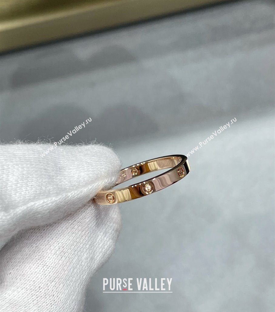 Cartier LOVE Ring , Small Model, 4 Diamonds Rose Gold 2025 0320125 (YF-250320129)