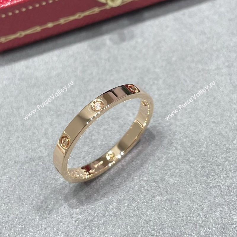 Cartier LOVE Ring , Small Model, 4 Diamonds Rose Gold 2025 0320125 (YF-250320129)