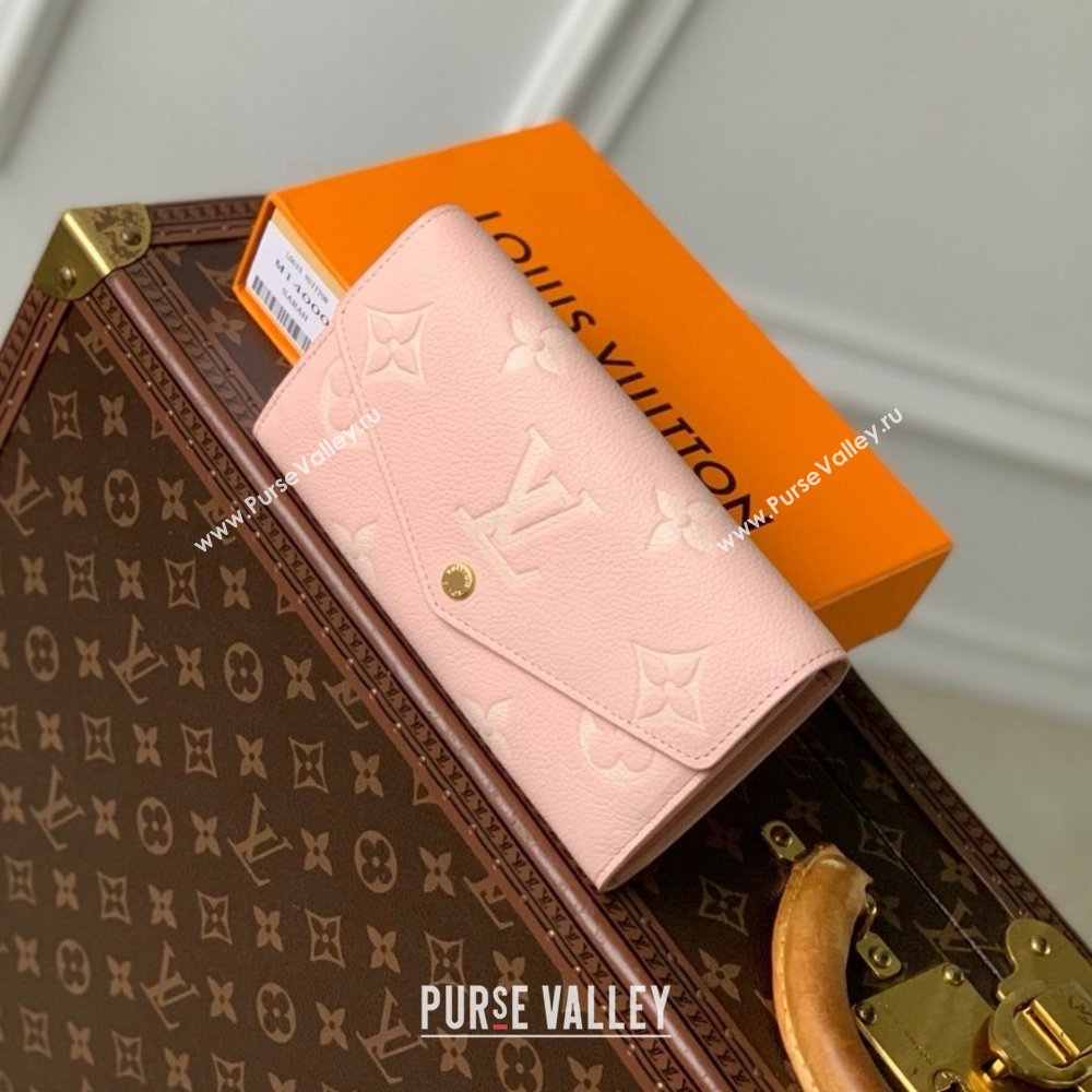 Louis Vuitton Sarah Wallet in Bicolor Monogram Empreinte Leather M14000 Pink 2025 (K-25032202)