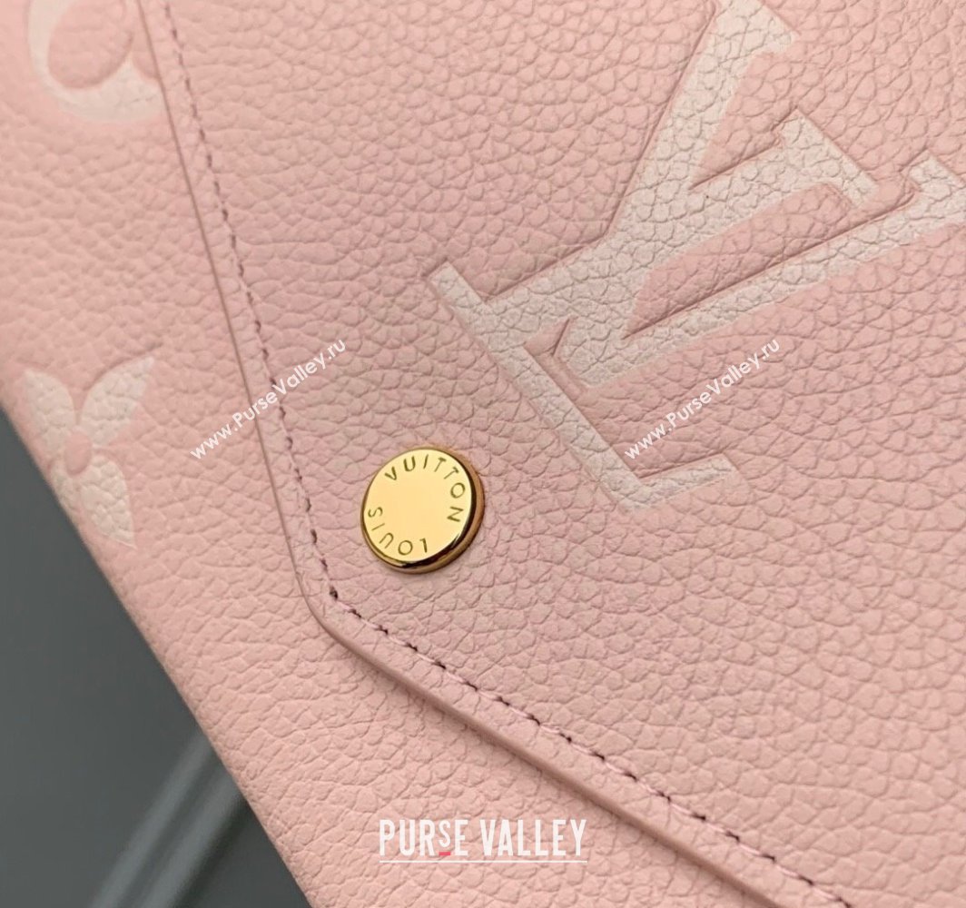 Louis Vuitton Sarah Wallet in Bicolor Monogram Empreinte Leather M14000 Pink 2025 (K-25032202)