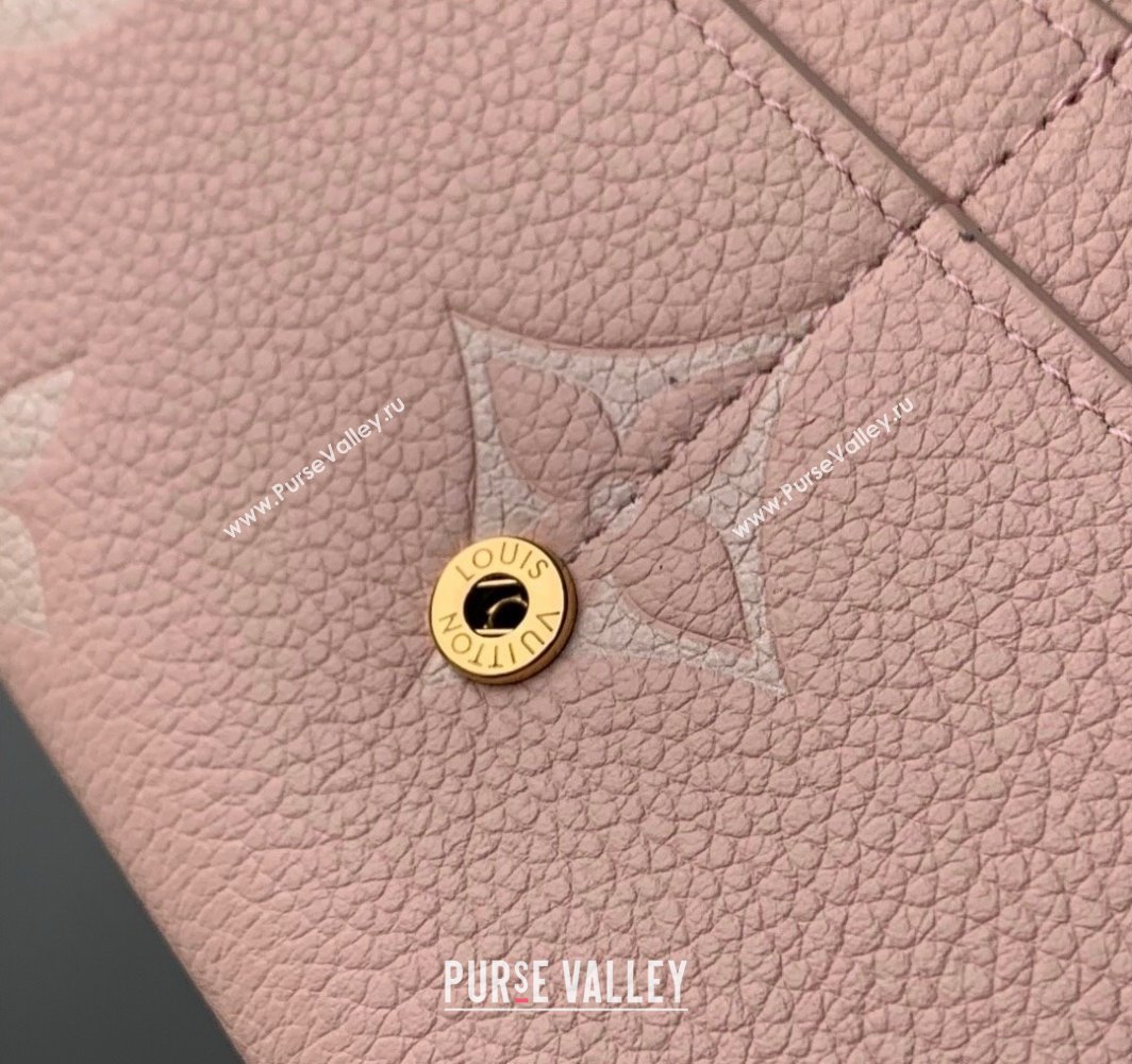 Louis Vuitton Sarah Wallet in Bicolor Monogram Empreinte Leather M14000 Pink 2025 (K-25032202)
