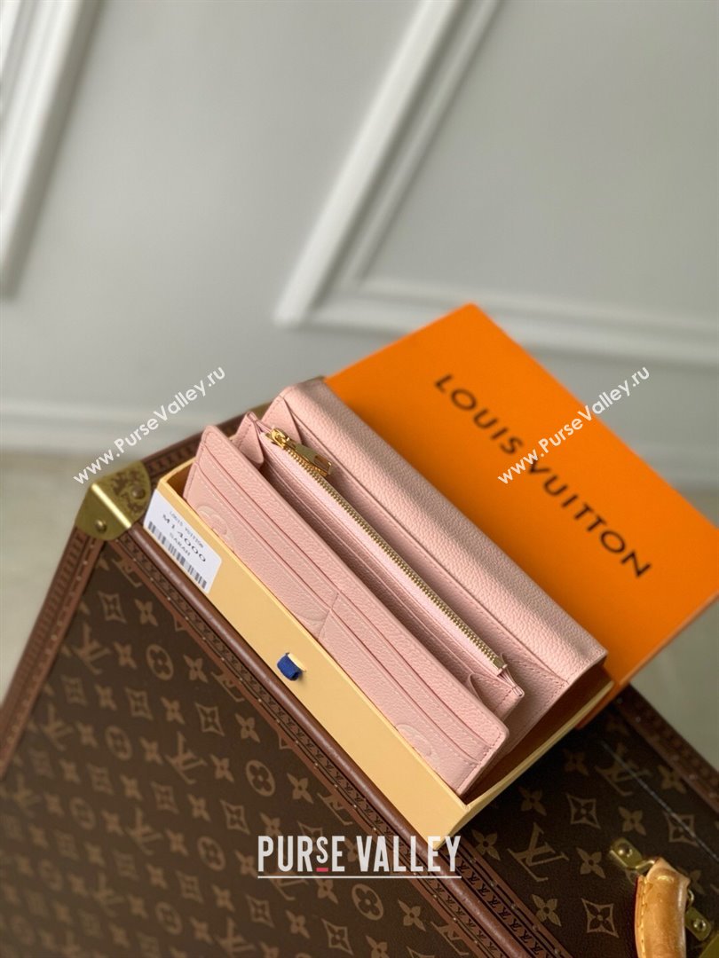 Louis Vuitton Sarah Wallet in Bicolor Monogram Empreinte Leather M14000 Pink 2025 (K-25032202)