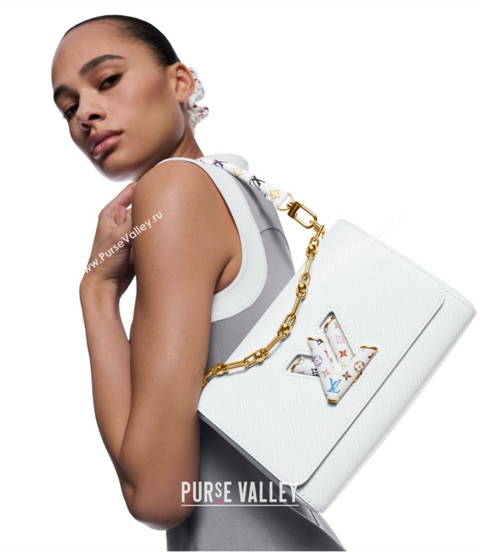 Louis Vuitton LV x TM Twist MM Bag in White Epi leather M13678 2025 (K-25032203)