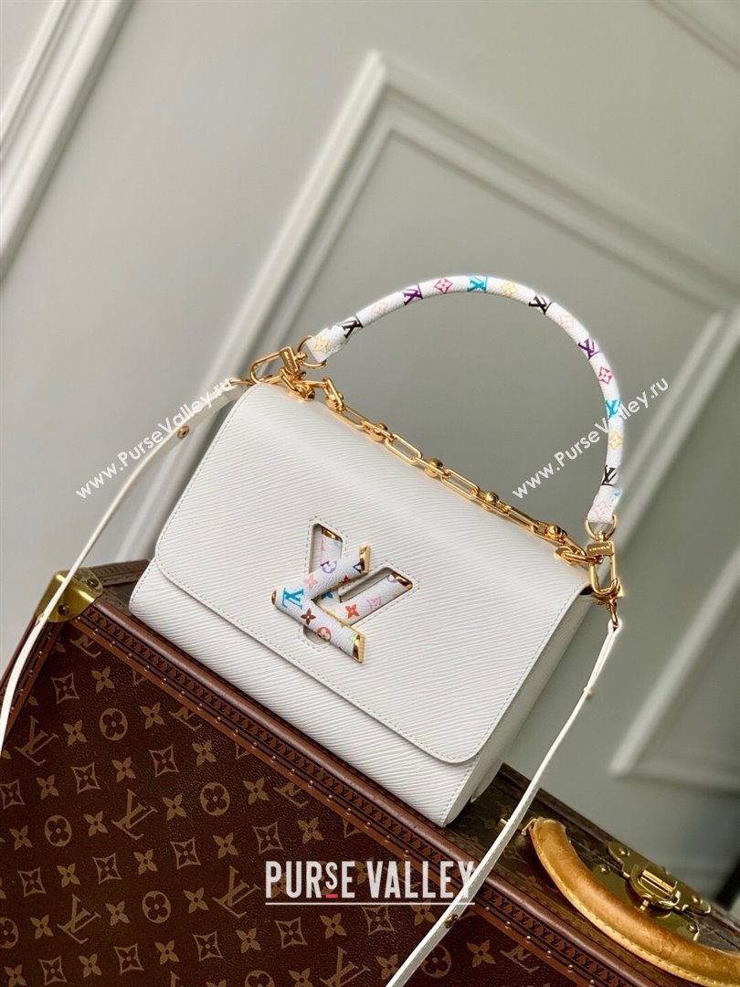 Louis Vuitton LV x TM Twist MM Bag in White Epi leather M13678 2025 (K-25032203)