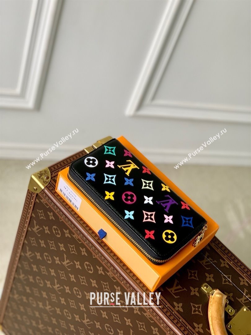 Louis Vuitton LV x TM Zippy Wallet in Monogram Canvas M13992 Multicolored/Black 2025 (K-25032206)