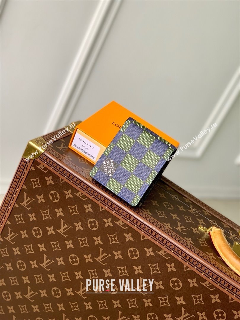 Louis Vuitton Multiple Wallet in Blue Green Damier Heritage Canvas N00142 2025 (K-25032207)