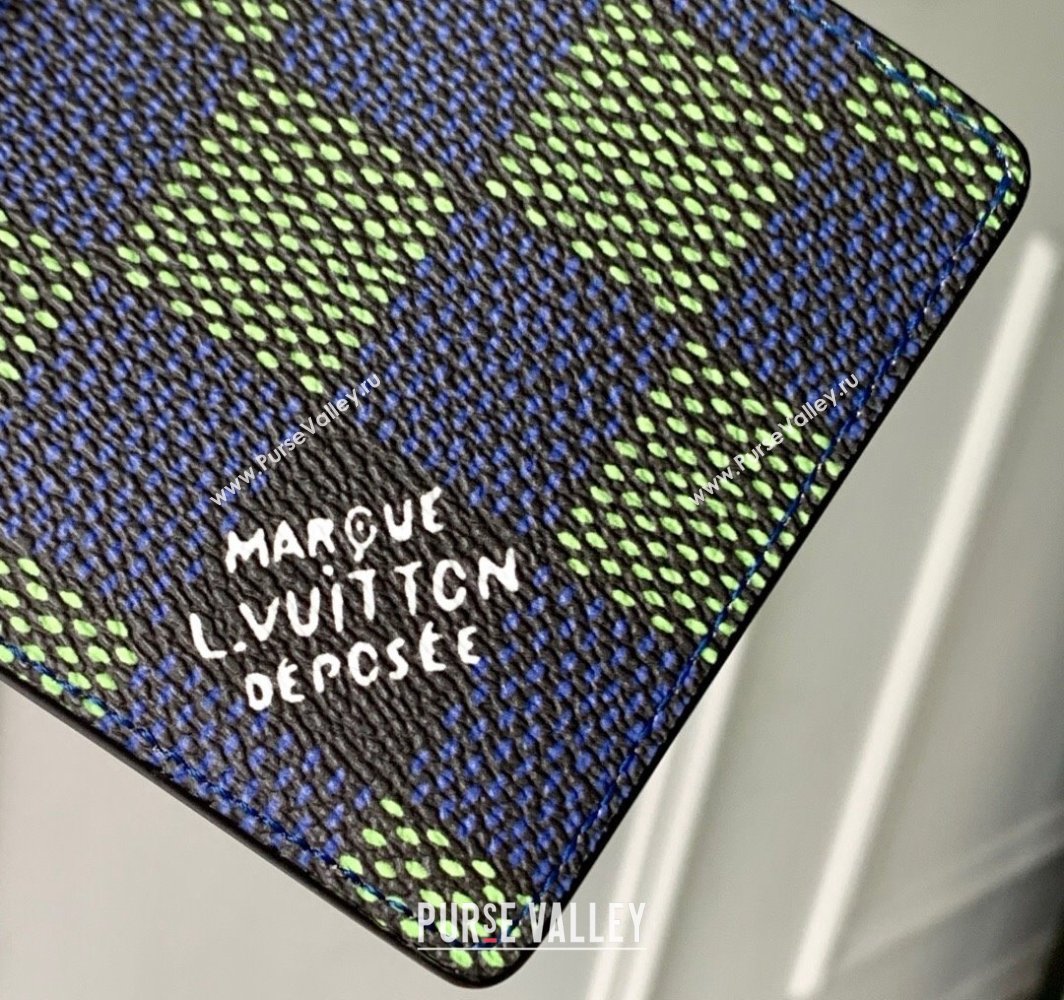 Louis Vuitton Multiple Wallet in Blue Green Damier Heritage Canvas N00142 2025 (K-25032207)