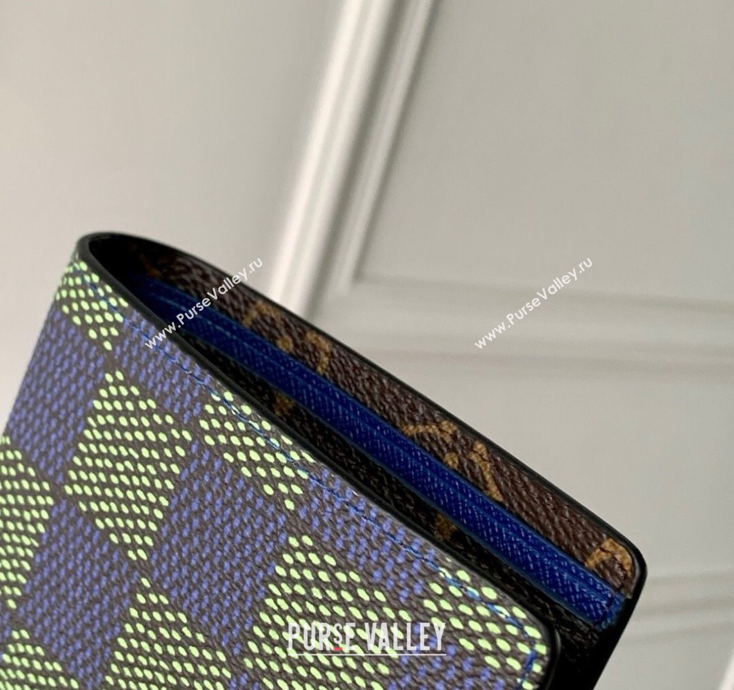 Louis Vuitton Multiple Wallet in Blue Green Damier Heritage Canvas N00142 2025 (K-25032207)