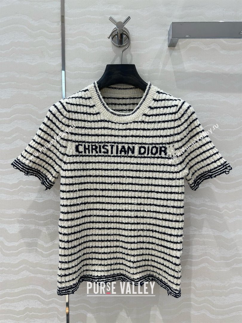 Dior Knit Short-sleeved Sweater D041006 Beige 2025 (Q-25041006)