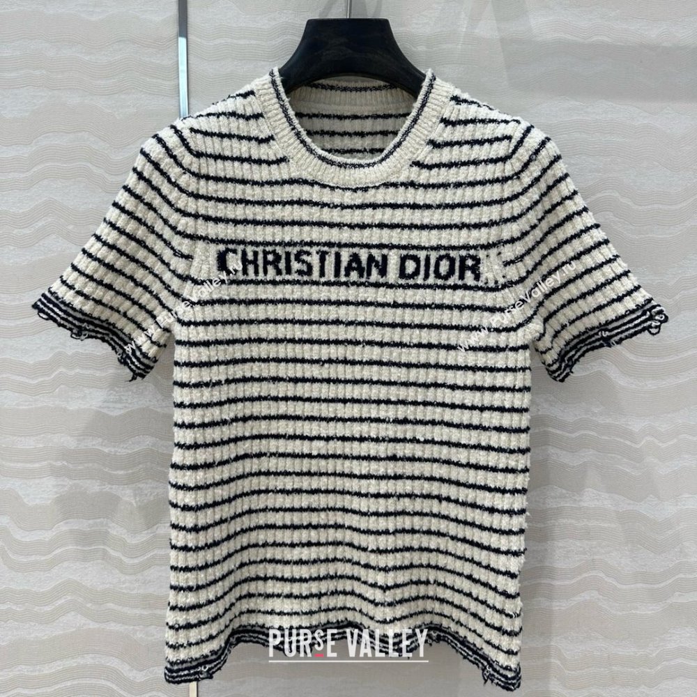 Dior Knit Short-sleeved Sweater D041006 Beige 2025 (Q-25041006)