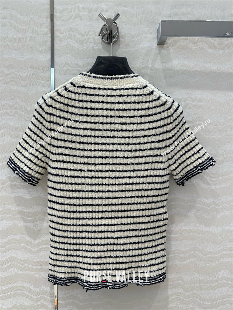 Dior Knit Short-sleeved Sweater D041006 Beige 2025 (Q-25041006)