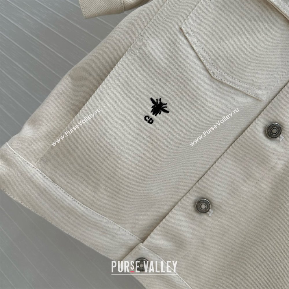 Dior Denim Short-sleeved Jacket D041009 Beige 2025 (Q-25041009)