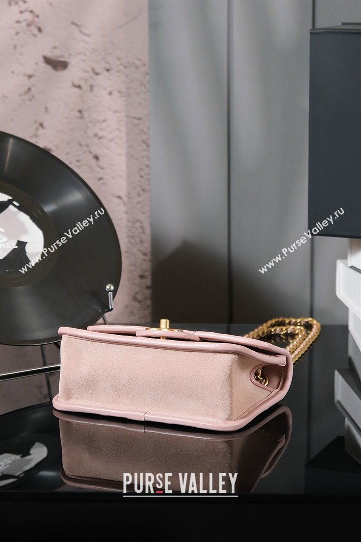 Chanel Mini Flap Bag in Suede Calfskin AS4797 Pink 2025 (YEZI-25050717)