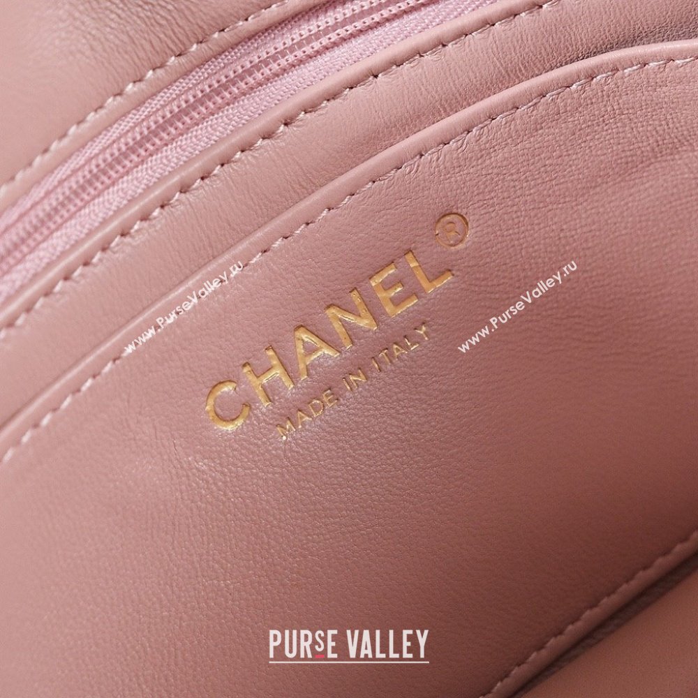 Chanel Mini Flap Bag in Suede Calfskin AS4797 Pink 2025 (YEZI-25050717)