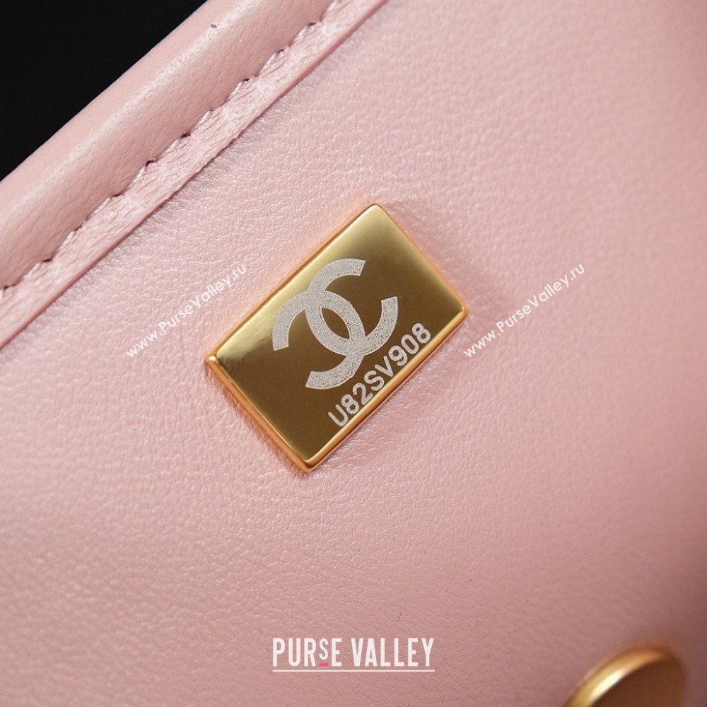 Chanel Mini Flap Bag in Suede Calfskin AS4797 Pink 2025 (YEZI-25050717)