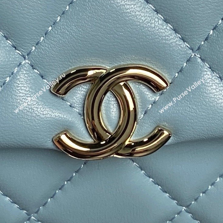 Chanel Lambskin Clutch with Chain AP4593 Blue 2025 (YEZI-25041104)