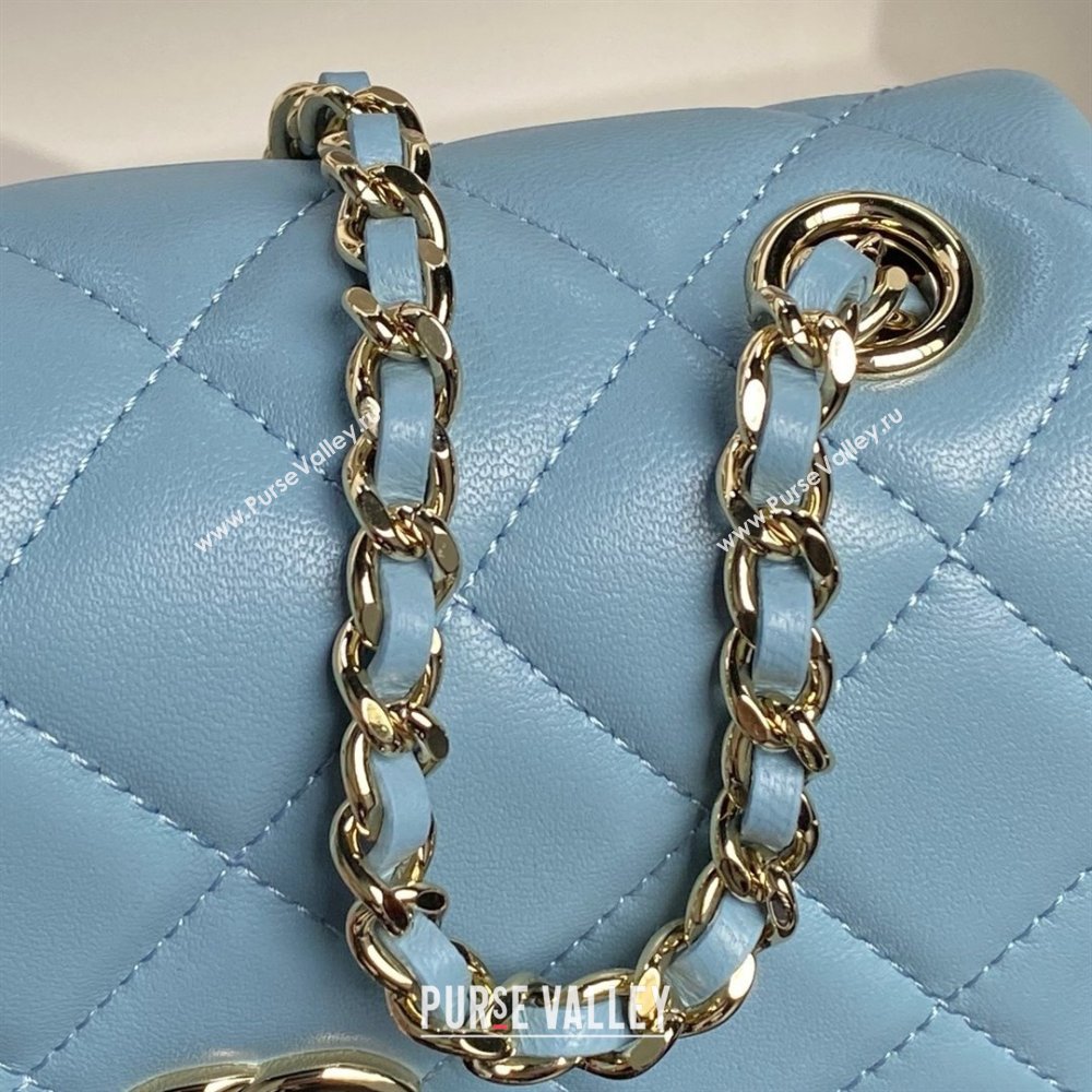Chanel Lambskin Clutch with Chain AP4593 Blue 2025 (YEZI-25041104)