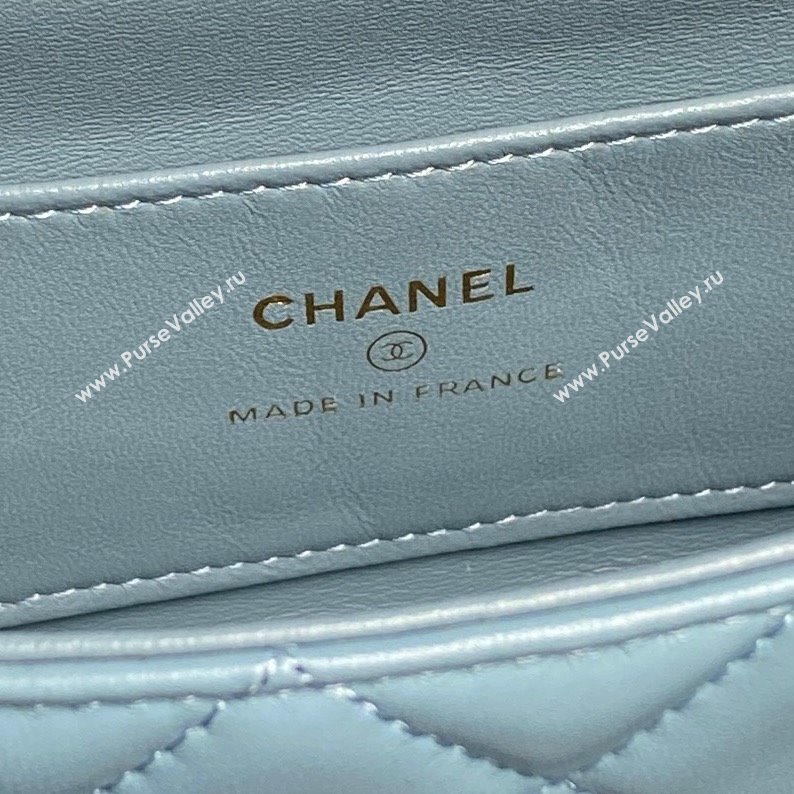 Chanel Lambskin Clutch with Chain AP4593 Blue 2025 (YEZI-25041104)