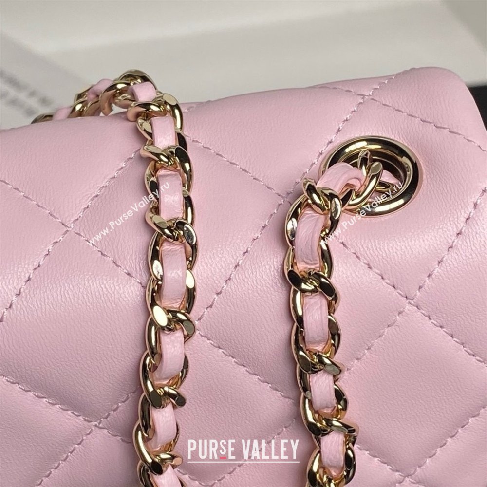 Chanel Lambskin Clutch with Chain AP4593 Pink 2025 (YEZI-25041105)