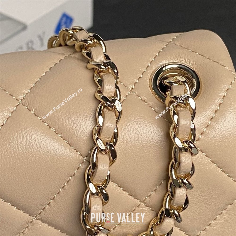 Chanel Lambskin Clutch with Chain AP4593 Beige 2025 (YEZI-25041107)